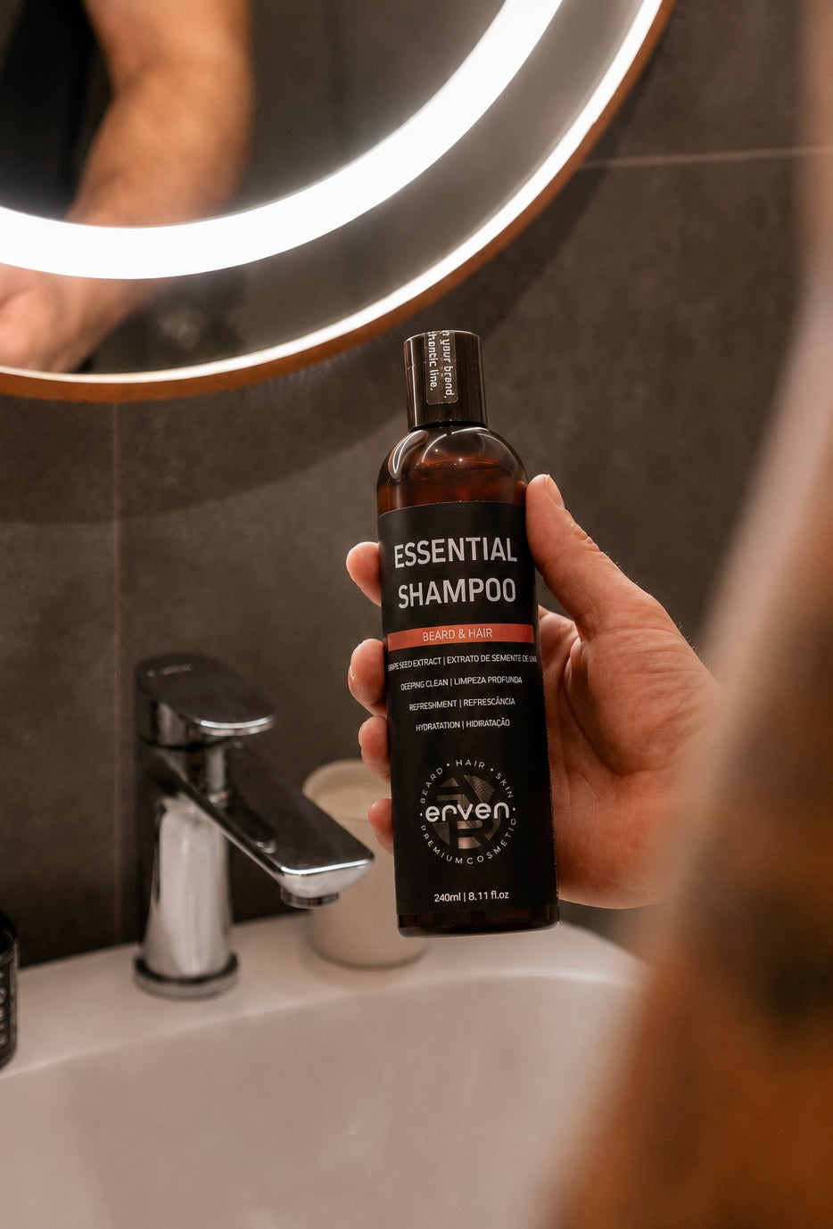 Shampoo para Cabelo e Barba - Shampoo Essential 240ml
