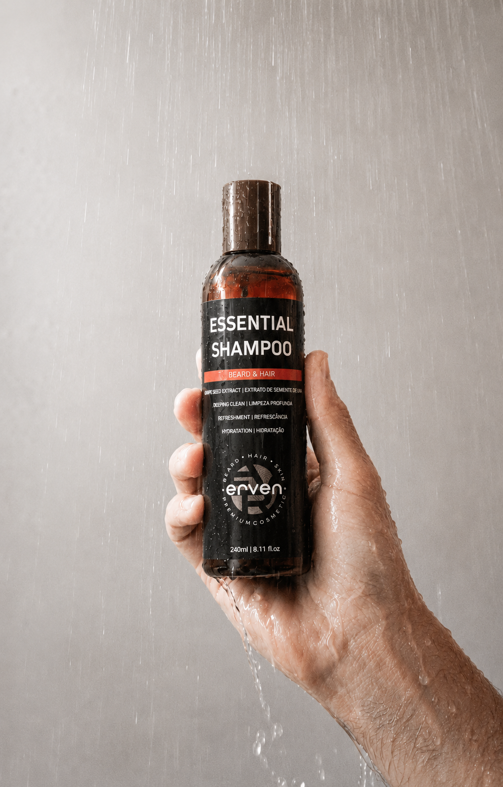 Shampoo para Cabelo e Barba - Shampoo Essential 240ml