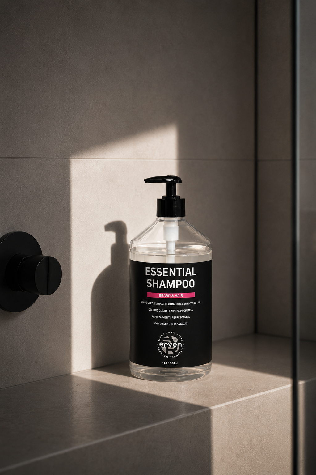 Shampoo para Cabelo e Barba - Shampoo Essential 1L