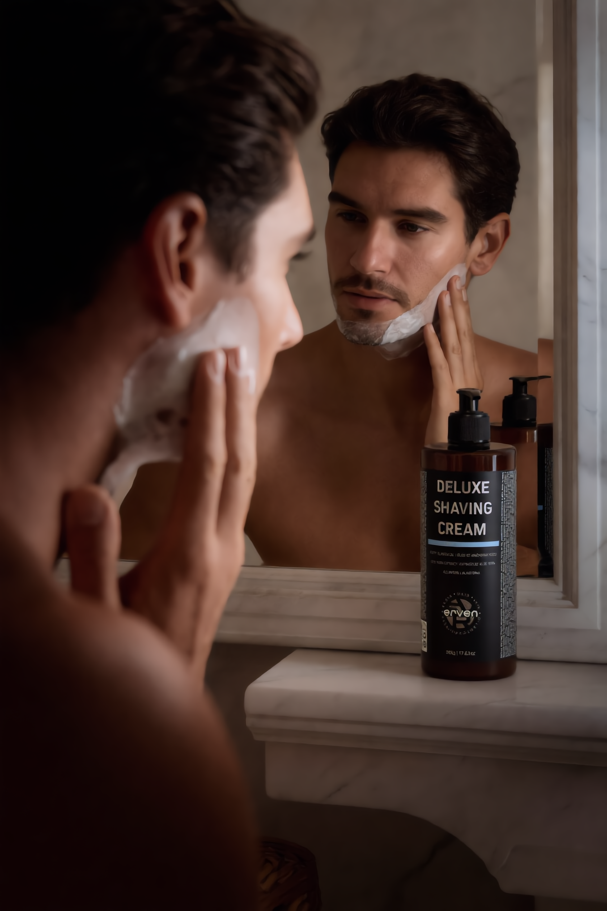 Veja o Deluxe Shaving Cream em ação